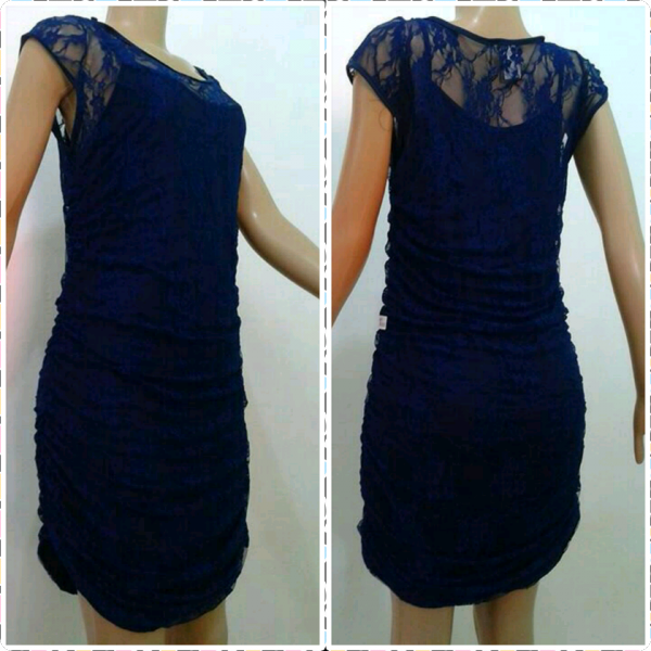 Vestido Renda Azul Marinho - Tamanho G - Cod. 385191