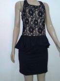 Vestido Renda Preto Tamanho M 3091056